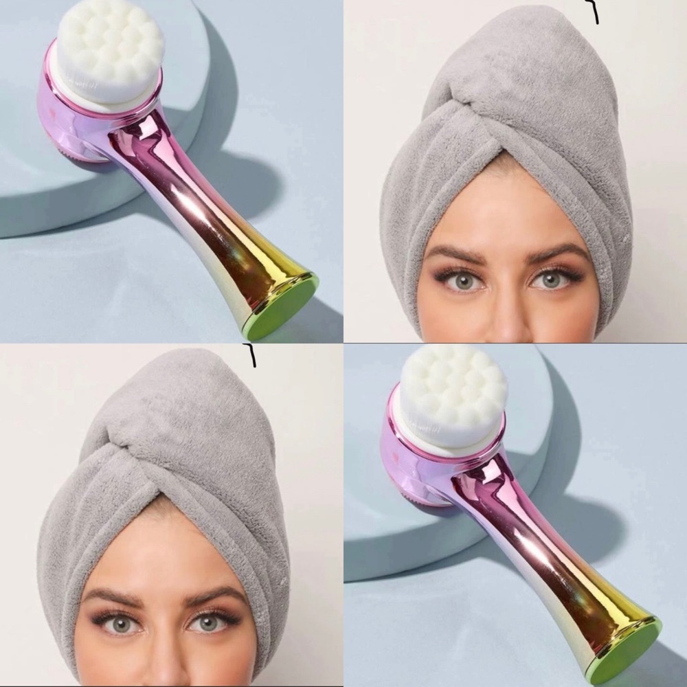 Hair Towel Bath Hat & Cleansing Brush & Hair brush